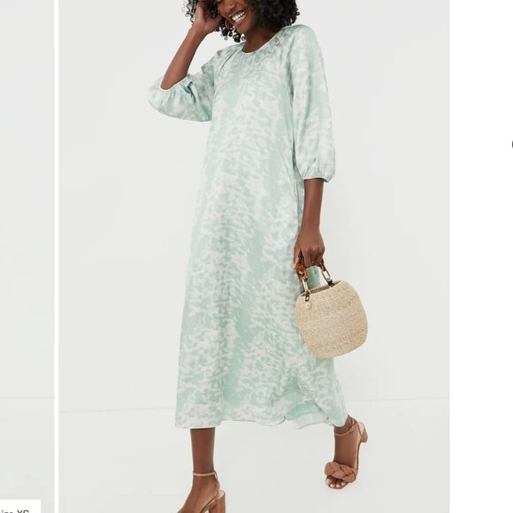 Tuckernuck | Hyacinth House Seafoam Sullivan Maxi Dress Watercolor Size M - Picture 2 of 10